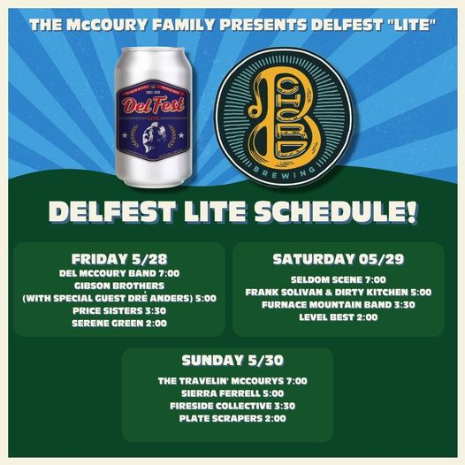 TOMORROW 🔥DelFest Lite takes the BChord Lawn! Save this lineup to watch your fav