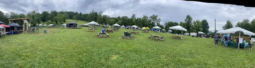 The rain has cleared and the Appalachian Trail Festival has kicked off! Beer, fo